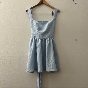 SHEIN Blue Sleeveless Square Neck Sundress